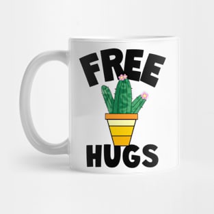 FREE Hugs Cute Cactus - Cactus Art Mug